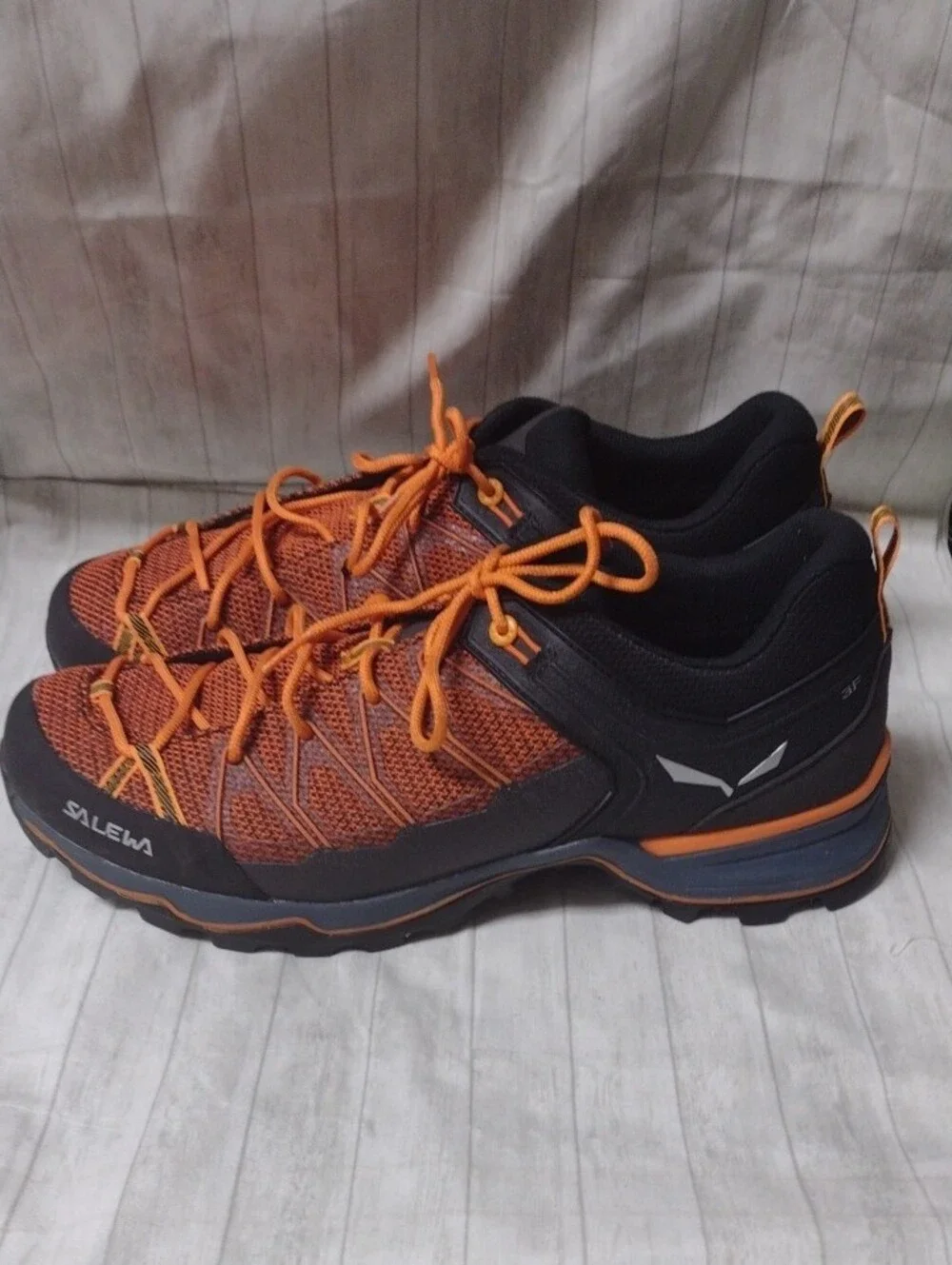 Salewa Men's Orange And Black Hiking Shoes (J1113)